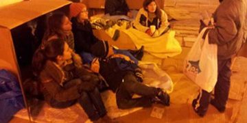 Θεσσαλονίκη: Συμπαράσταση στους άστεγους
