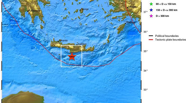 Ισχυρός σεισμός νότια της Κρήτης