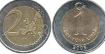 Η τουρκική λίρα και τα 2 ευρώ