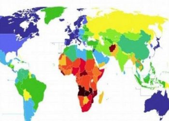 Χάρτης - σοκ: Πρσοδόκιμο ζωής ανά χωρα