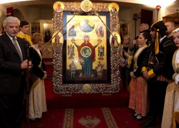 Στο ναό της Παναγίας Σουμελά Αχαρνών η εικόνα της Παναγίας της Πατριώτισσας (βίντεο)
