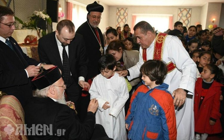 Ο Οικουμενικός Πατριάρχης σε χριστιανούς πρόσφυγες από το Ιράκ