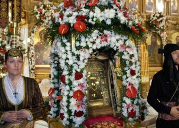 Υποδοχή της θαυματουργής εικόνας της Παναγίας Σουμελά στον Κολωνό