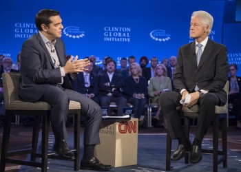 Αλέξης Τσίπρας με Μπιλ Κλίντον: Τώρα αναδιάρθρωση του χρέους και ανάπτυξη