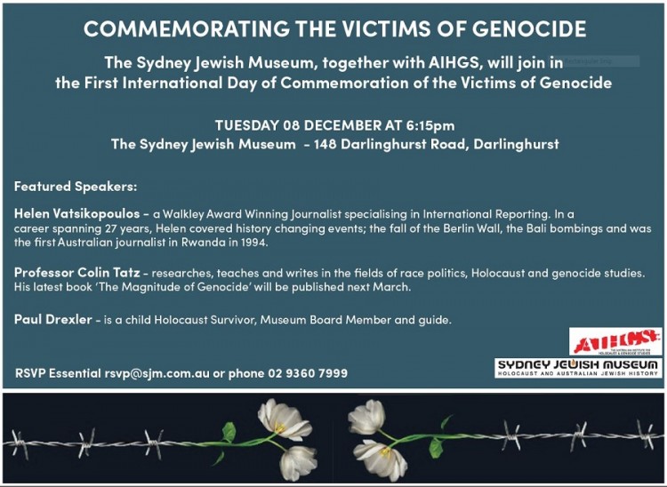 Η Αυστραλία τιμά τη Διεθνή Ημέρα Μνήμης και Αξιοπρέπειας των Θυμάτων του Εγκλήματος της Γενοκτονίας και της Πρόληψής του - Cover Image