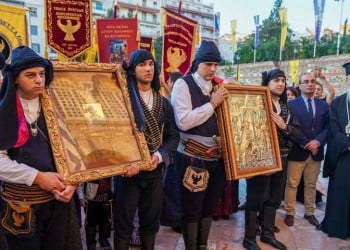 Στη Θεσσαλονίκη οι εικόνες Αγίου Ιωάννου του Βαζελώνος και Γεωργίου του Περιστερεώτα (βίντεο)