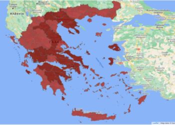 Η κατάσταση των περιοχών της Ελλάδας (φωτ.: Covid.gov.gr)
