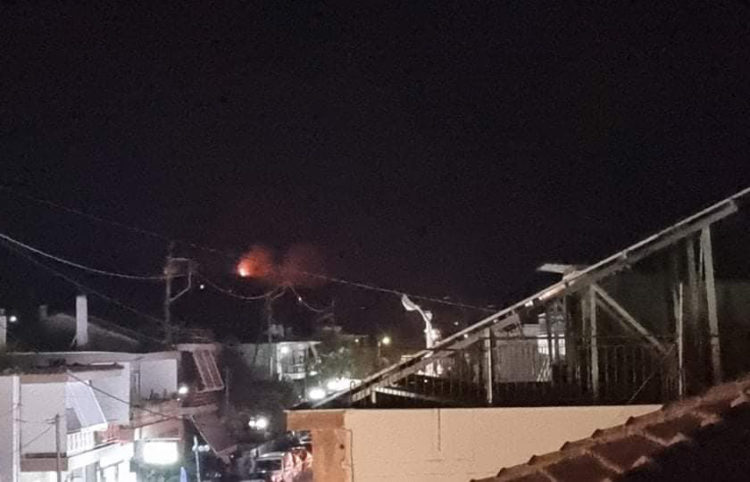 Η φωτιά στη Ζήρια όπως φαινόταν από τα Σελιανίτικα (πηγή: Facebook / Πυρκαγιά ενημέρωση)