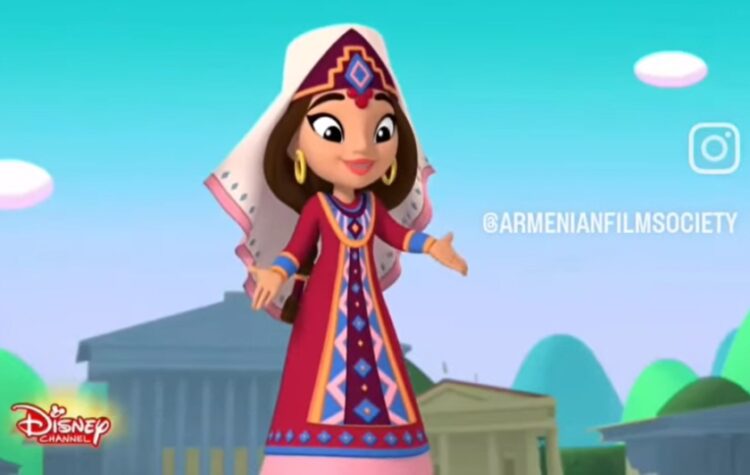 Η θεά Astghik όπως απεικονίζεται στο επεισόδιο της Disney (φωτ.: YouTube)