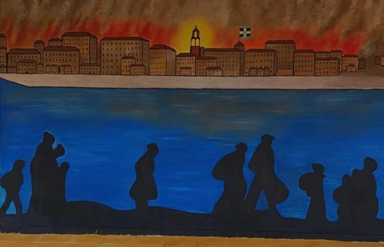 Η τοιχογραφία που κοσμεί τις εγκαταστάσεις του Πόντου Θρυλορίου (φωτ.: Facebook / Πόντος Θρυλορίου)