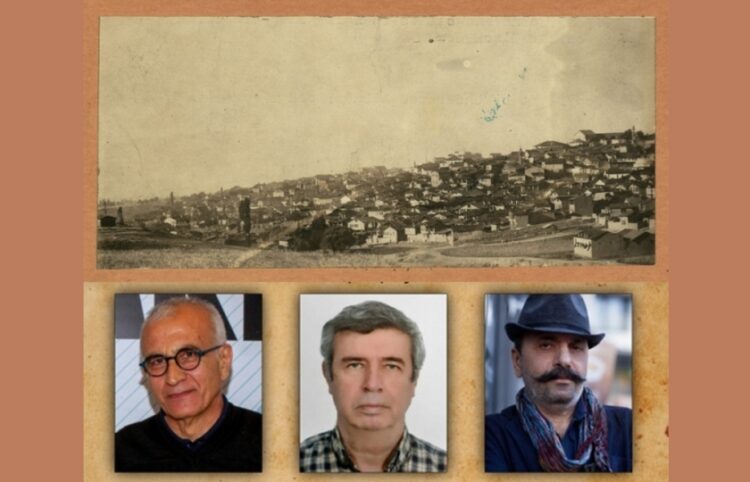 Στην επάνω φωτογραφία διακρίνεται η Τραπεζούντα το 1915 και κάτω, από αριστερά, ο Nevzat Onaran, ο Tufan Şişli και ο Tamer Çilingir (φωτ.: Βιβλιοθήκη του Κογκρέσου/Σωματείο Δράσης «Νίκος Καπετανίδης»)