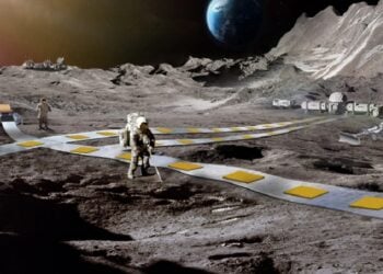 Μακέτα του σεληνιακού σιδηρόδρομου που θέλει να δημιουργήσει η NASA (πηγή: NASA / Ethan Schaler)