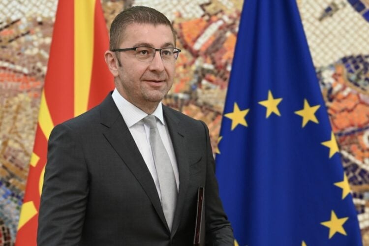 Ο εντολοδόχος πρωθυπουργός των Σκοπιών και αρχηγός του δεξιού κόμματος VMRO-DPMNE Χρίστιαν Μίτσκοσκι (φωτ.: EPA/Georgi Licovski)