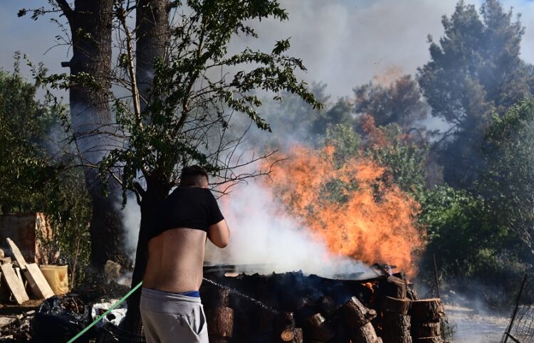 Πυρκαγιά στη Σταμάτα Αττικής (φωτ.: EUROKINISSI / Μιχάλης Καραγιάννης)