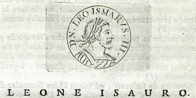 Προσωπογραφία του Λέοντος Γ' Ίσαυρου. Aπό την έκδοση «Guillaume Rouillé, Promptuarii iconum insigniorum à seculo hominum, subiectis eorum vitis, per compendium ex probatissimis autoribus desumptis», Λιόν 1553 (πηγή: Ελληνική Βιβλιοθήκη – Κοινωφελές Ίδρυμα Αλέξανδρος Σ. Ωνάσης)