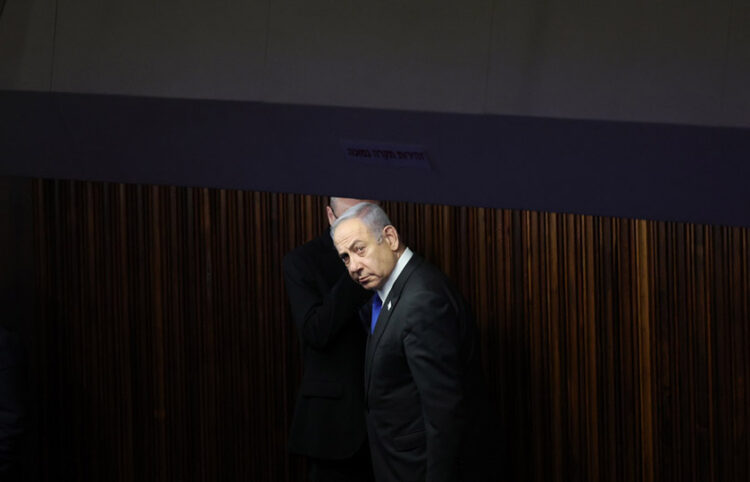 Ο πρωθυπουργός του Ισραήλ Μπενιαμίν Νετανιάχου στην Κνεσέτ (φωτ.: EPA / Abir Sultan)