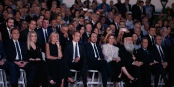 Εικόνα από το Προεδρικό Μέγαρο της Κύπρου, όπου πραγματοποιήθηκε η εκδήλωση για τα 50 χρόνια από την τουρκική εισβολή (φωτ.: 
Δημήτρης Παπαμήτσος/ Γρ. Τύπου Πρωθυπουργού/EUROKINISSI)