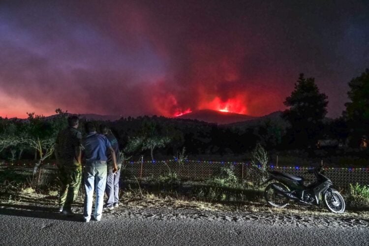 Πυρκαγιά στην κεντρική Εύβοια σε δασική έκταση , στην περιοχή Αφράτι, Τετάρτη 31 Ιουλίου 2024 (φωτ.: Θοδωρής Νικολάου/Eurokinissi)