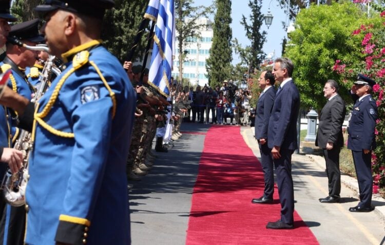 Φωτ. αρχείου (31/07/23)από επίσκεψη του πρωθυπουργού Κυριάκου Μητσοτάκη στην Κύπρο (Πηγή: Eurokinissi/Σταύρος Ιωαννίδης)