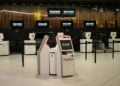 Άδεια τα check-in στο γκισέ του διεθνούς αεροδρομίου της Μελβούρνης στην Αυστραλία μετά το ψηφιακό κραχ (φωτ.: EPA/ James Ross Australia and New Zealand Out)