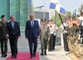 Ο Νίκος Δένδιας στη Λευκωσία, με τον υπουργό Άμυνας της Κυπριακής Δημοκρατίας Βασίλη Πάλμα (φωτ.: Χ / 
Nikos Dendias)