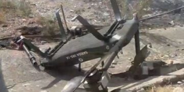 Το drone μετά την πτώση του (φωτ.: glomex)