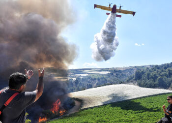 Από την πυρκαγιά στη Στιμάγκα Κορινθίας (φωτ.: EUROKINISSI / Βασίλης Ψωμάς)