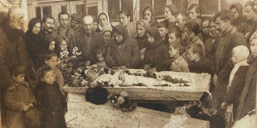 Κηδεία Θεόδωρου Παυλίδη του Σπυρίδωνα στο Βλαδικαυκάζ (πηγή: βιβλίο «Ζέλετσα Κυβερνείου Καρς Καυκάσου»)