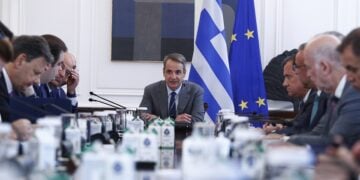 Συνεδρίαση του υπουργικού συμβουλίου υπό τον Κυριάκο Μητσοτάκη (φωτ.: EUROKINISSI / Σωτήρης Δημητρόπουλος)