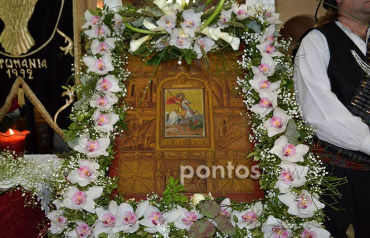 Η εικόνα του Αγίου Γεωργίου Περιστερεώτα (φωτ. αρχείου: pontosnews.gr / Βασίλης Καρυοφυλλίδης)