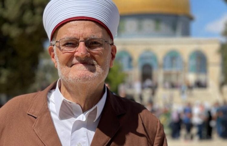 Ο ιεροκήρυκας του τεμένους αλ Άκσα, πρώην μουφτής της Ιερουσαλήμ, σεΐχης Εκρίμα Σαΐντ Σάμπρι (πηγή: Χ / 
Quds News Network)