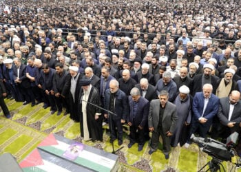 Στιγμιότυπο από κηδεία του Ισμαήλ Χανίγια στην Τεχεράνη (φωτ.: Iranian Supreme Leader Office)