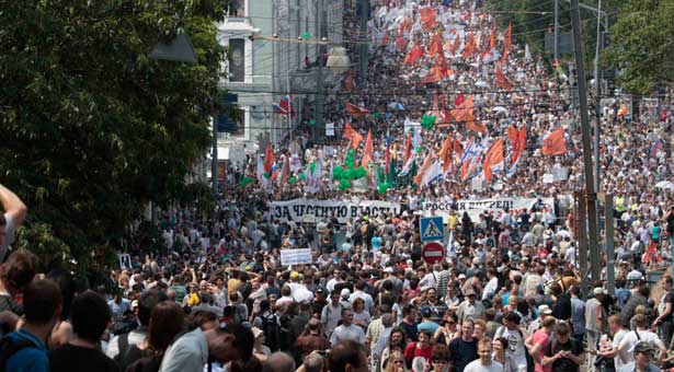 Διαδηλώσεις κατά του Πούτιν στη Μόσχα