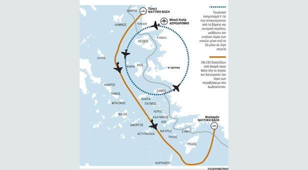 Το τέχνασμα των Τούρκων για περισσότερες παραβιάσεις στο Αιγαίο