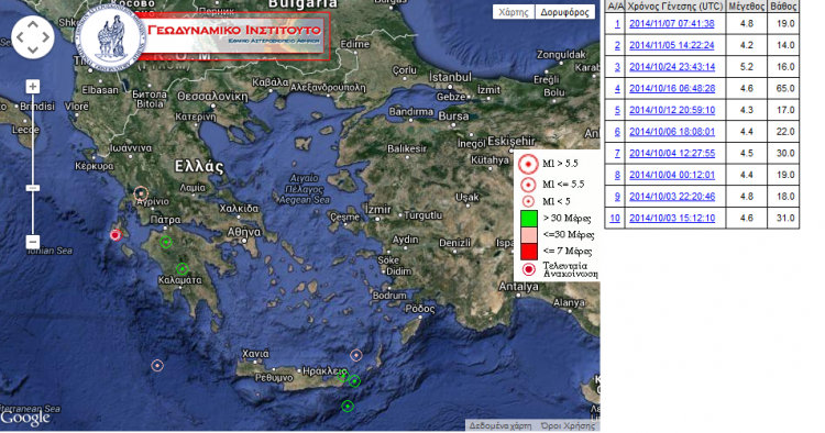 Σεισμός 4,6 Ρίχτερ τη νύχτα στην Αχαΐα