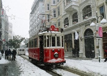 Χιονισμένη Κωνσταντινούπολη!