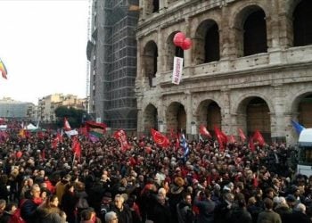 Πορεία στη Ρώμη για συμπαράσταση στην Ελλάδα