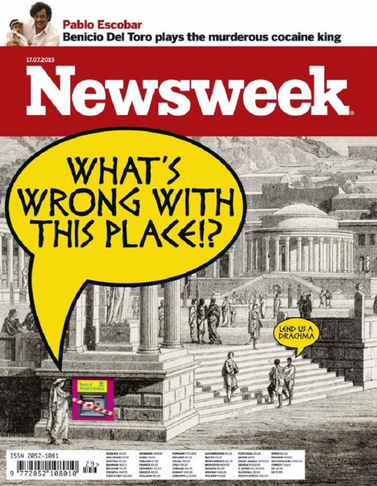 Το χιουμοριστικό εξώφυλλο του Newsweek για την ελληνική κρίση