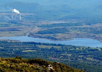 Η λίμνη Τραπεζούντα στα δυτικά της Μεγαλόπολης, στην άκρη του κάμπου κάτω από το χωριό Μαυριά (φωτ.: ΑΠΕ-ΜΠΕ)