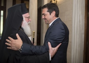 Συνάντηση Τσίπρα με τον Αρχιεπίσκοπο Αλβανίας Αναστάσιο