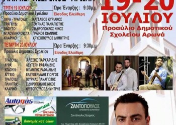 7ο Παραδοσιακό Πανηγύρι Προφήτη Ηλία Αρωνά - Cover Image