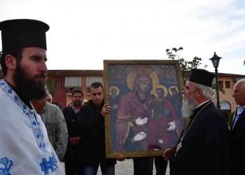 Στη Νέα Κίο επέστρεψε η θαυματουργή εικόνα της Παναγίας Τριχερούσας