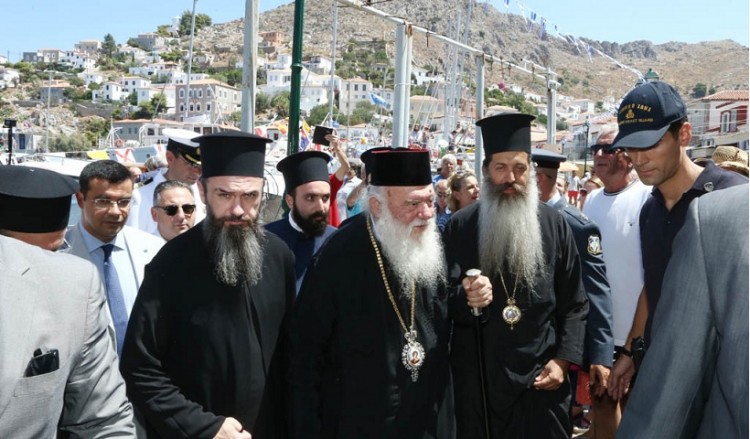 Στην Ύδρα ο Αρχιεπίσκοπος Ιερώνυμος για τη γιορτή της Κοιμήσεως της Θεοτόκου