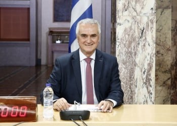 Ο πρόεδρος της Ειδικής Επιτροπής Ελληνισμού της Διασποράς, βουλευτής Σάββας Αναστασιάδης (φωτ.: ΑΠΕ-ΜΠΕ / Αλέξανδρος Βλάχος)