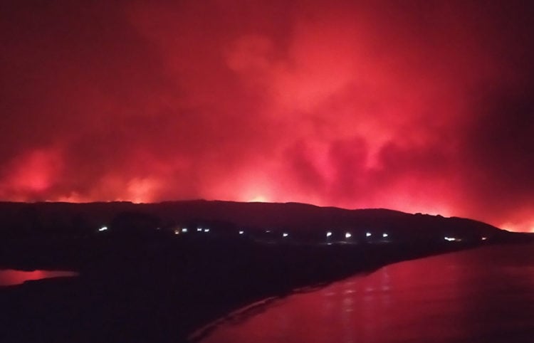 Η Αγία Άννα στην Εύβοια όπως φαινόταν από την Κρύα Βρύση (πηγή: Facebook / Adventure Evia)