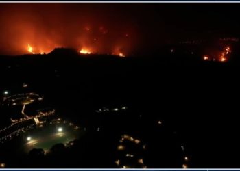 Σημερινές εικόνες από τις εστίες στη Μεσσηνία (Φωτ.: YouTube)