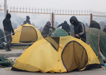 Στα σύνορα Πολωνίας-Λευκορωσίας (φωτ.: EPA/ Oksana Manchuk/ Belta)