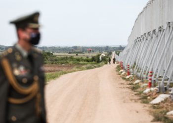 Άποψη του φράχτη στον Έβρο (φωτ.: EUROKINISSI/Γρ. Τύπου ΠτΔ/Θοδωρής Μανωλόπουλος)