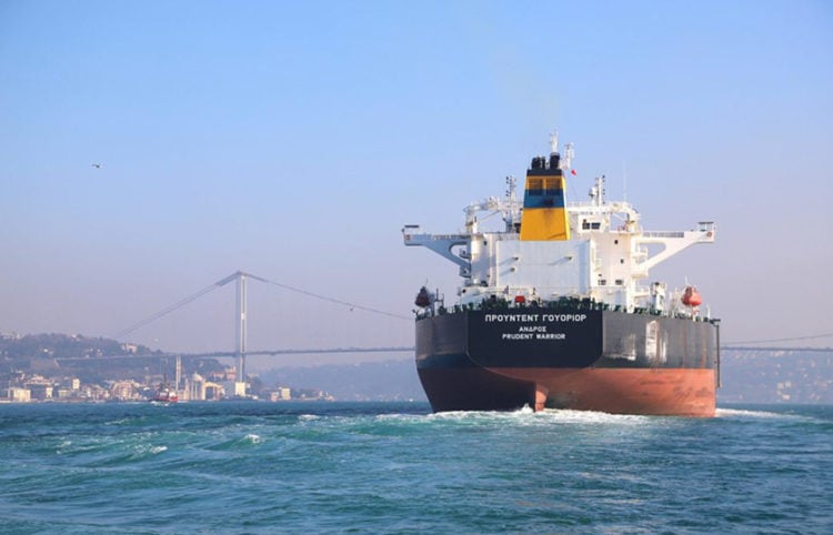 Tο «Prudent Warrior» της Polembros Shipping Limited στην Κωνσταντινούπολη (πηγή: MarineTraffic)