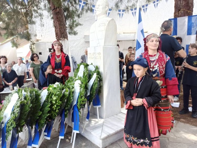 Στιγμιότυπο από την εκδήλωση τιμής και μνήμης στο Μελισσοχώρι (φωτ.: Γρ. Τύπου Δήμου Ωραιοκάστρου)